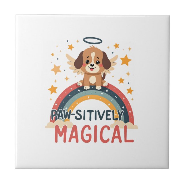 Cachorro Mágico Positivamente Antigo Arco-íris Anj (Frente)