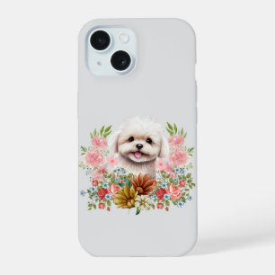 Cachorro Maltês com Flores, Cachorro Maltês