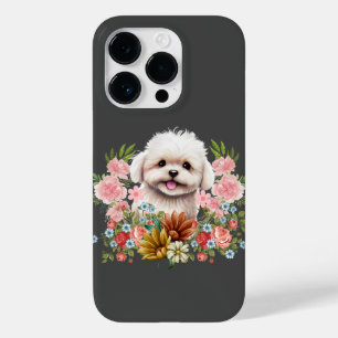 Cachorro Maltês com Flores, Cachorro Maltês