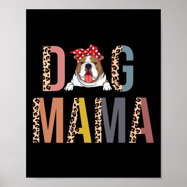 Cachorro Mama Leopard Impressão Cachorro Mãe (Frente)