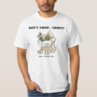 Cachorro Mascot NÃO COMPRA, ADOPT! Camiseta