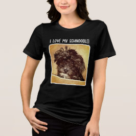 Cachorro Mulher Tri-Blend Schnoodle