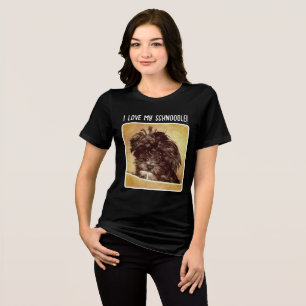 Cachorro Mulher Tri-Blend Schnoodle