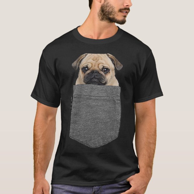 Cachorro no bolso Camisa Pug Shirt_1 (Frente)