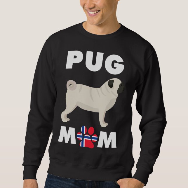 Cachorro Norueguês Pug Mãe Camisa Essencial 1011 (Frente)