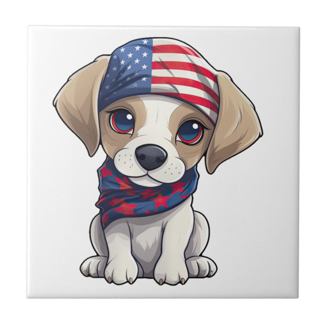 Cachorro Patriota - Estilo 14  (Frente)