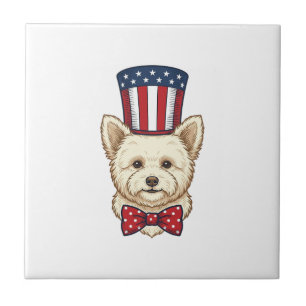 Cachorro Patriótico Chapéu Alto Design Vetorial Vi