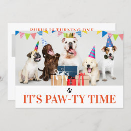 Cachorro Pawy Time Pensava que o Cartão com fotos 