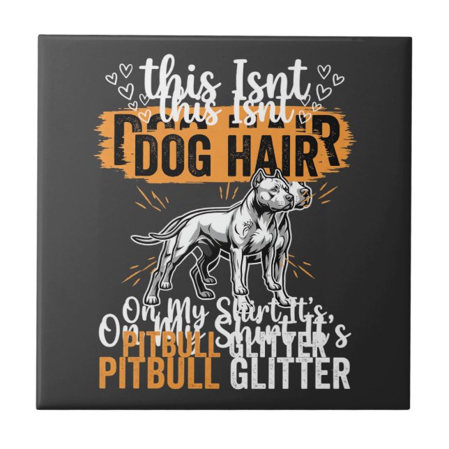 Cachorro Pitbull Cabelo Brilho Cachorro Engraçado (Frente)