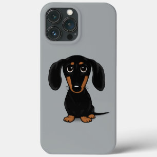 Cachorro Preto e Castanho Fofo de Cabelo Curto