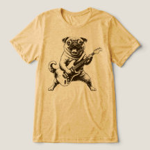 Cachorro Pug Louco por Rock Despedacando Guitarra 