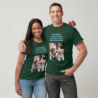 Cachorro Puro Pawsitivamente e Design de Camisa de