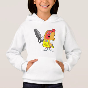 Cachorro quente como cabeceira com tesoura