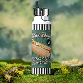 Cachorro Quente Garrafa De Água Retroativa