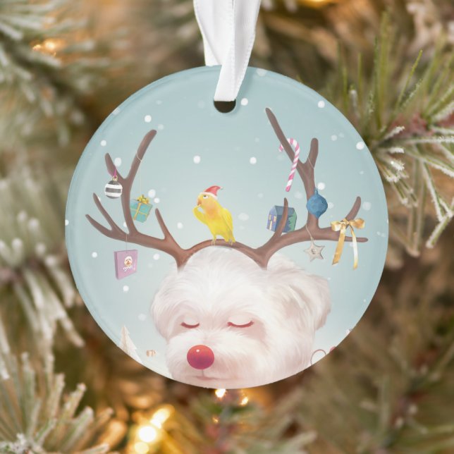 Cachorro-Rebelde com Enfeites de natal (Árvore)