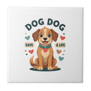 Cachorro Resgate Fofo Vintage Salve Uma Vida Carto