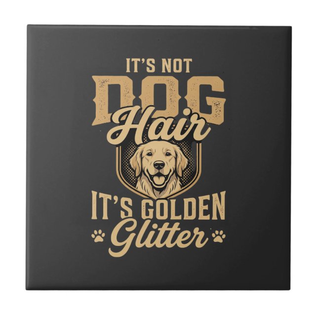 Cachorro Retriever Dourado Engraçado Cabelo Brilho (Frente)