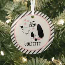 Cachorro Romântico Corações Cor-de-Rosa Personaliz