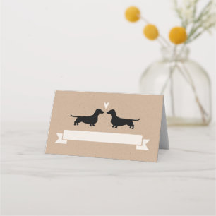 Cachorro Silhuettes Cartões de Casamento