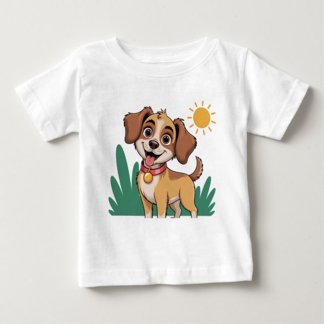Cachorro Sunny - um cheio de camiseta de sorrisos (Frente)