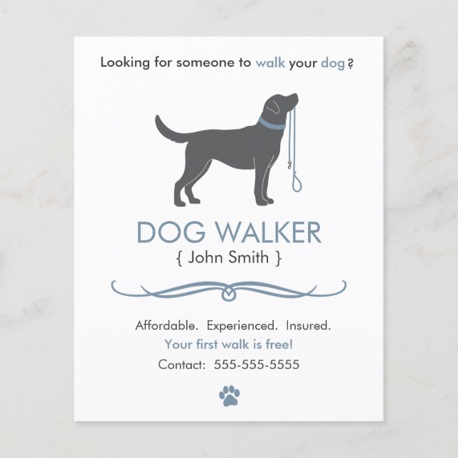 Cachorro Walker/Walker Business Flyer Modelo (Frente)