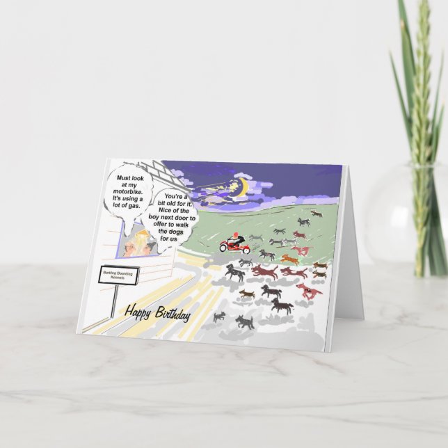 Cachorros De Barco Com Cartão De Aniversário (Frente)