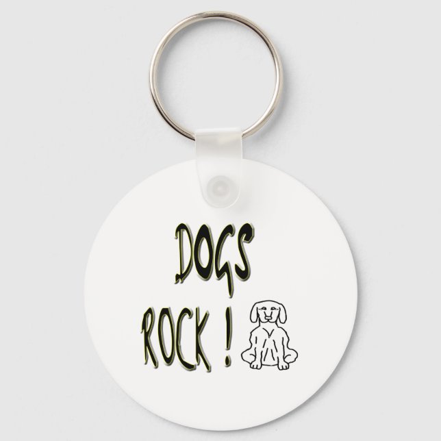 Cachorros Rock! Chaveiro (Frente)