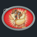 Cachshund Hot Dog Cute e Engraçado<br><div class="desc">Um Personagem de desenho animado de Cachorro Bonito que parece um pouco confuso e surpreso,  com a língua pendurada,  e com grandes olhos surpreendidos porque ele está percebendo que é um... salsicha de cachorro quente! Ilustração Vetor Clip Art isolada em branco. Copyright BluedarkArt.</div>