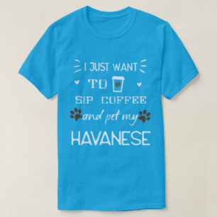 Cachura e Camiseta de Café Engraçado em Havanês - 