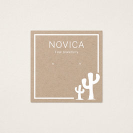 Cacto Branco Chic Na Placa De Exibição De Orelha K