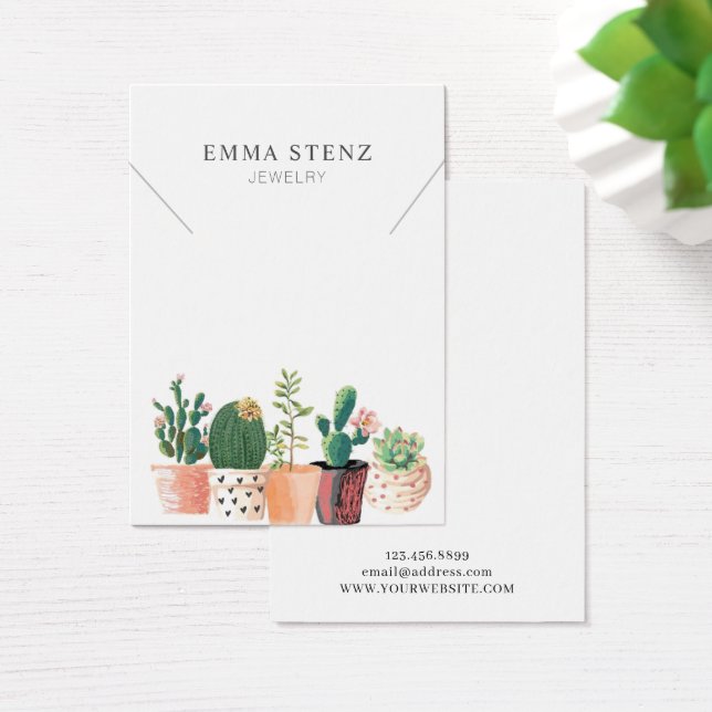 Cacto De Flutuação De Aquarelas ・ Ecrã De Colar (Mesa)