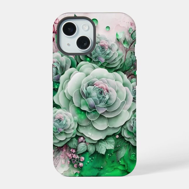 Cacto Suculento Verde e Rosa (Verso)