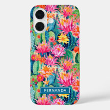 Cactos Coloridos Floridos Personalizados