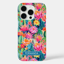 Cactos Coloridos Floridos Personalizados