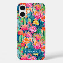 Cactos Coloridos Floridos Personalizados
