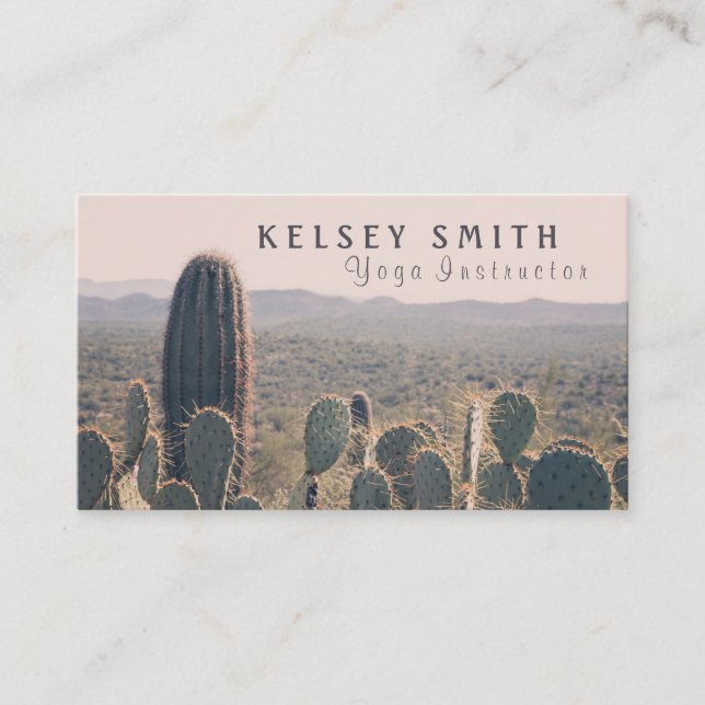 Cactos da arizona - cartão de visita do instrutor (Frente)