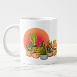 Cactos em Café em Xícara de Café