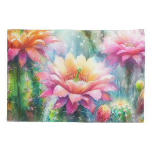 Cactos Suculentos de Flutuação de Aquarelas