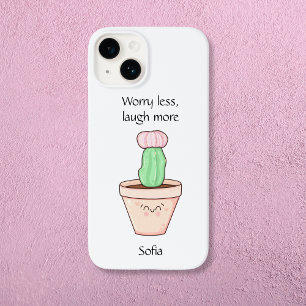 Cactus bonito no estilo Kawaii