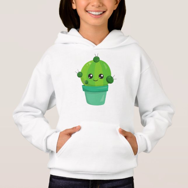 Cactus Cute, Kawaii Cactus, Cactus Verde, Pote (Frente)
