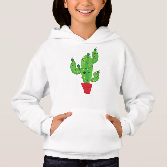 Cactus de Natal, Luzes de Natal, Cute Cactus (Frente)