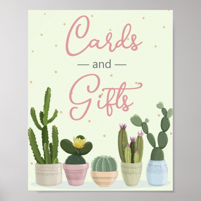 Cactus Fiesta Cards and Gifts  Poster (Frente)