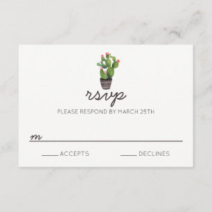 Cactus Floral Rosa - Placa RSVP