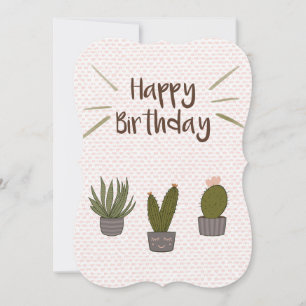 Cactus Happy Birthday Card