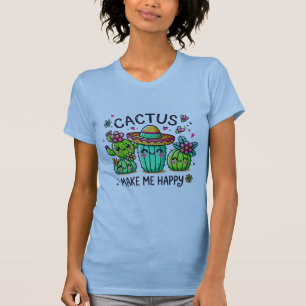 Cactus me faz uma camiseta feliz
