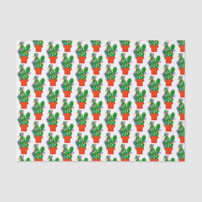 Cactus — Papel de Árvore de Natal (Frente )