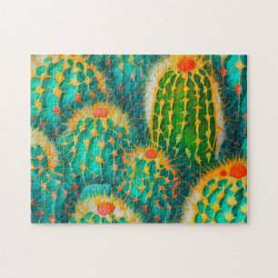 Cactus Pattern 4 Fotografias Quebra-cabeça Interne