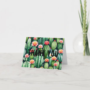 cactus suculenta Cartões de agradecimentos dobrado