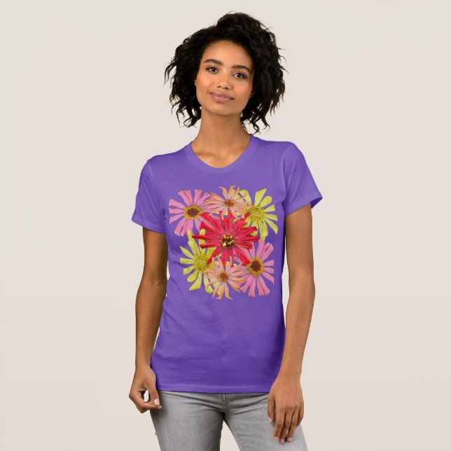 Cactus Zinnia - Camisa Floral (Frente Completa)