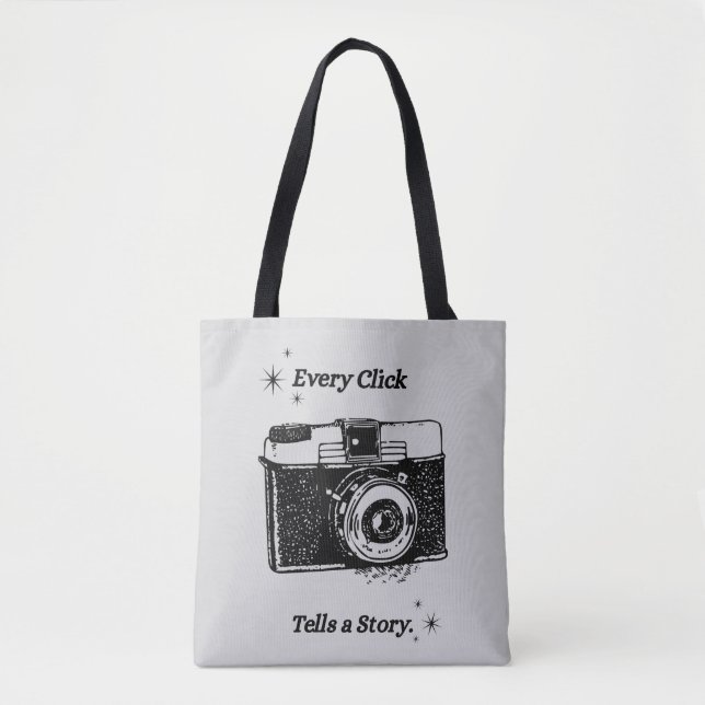 Cada Clique Conta uma História | Tote bag de Fotog (Frente)